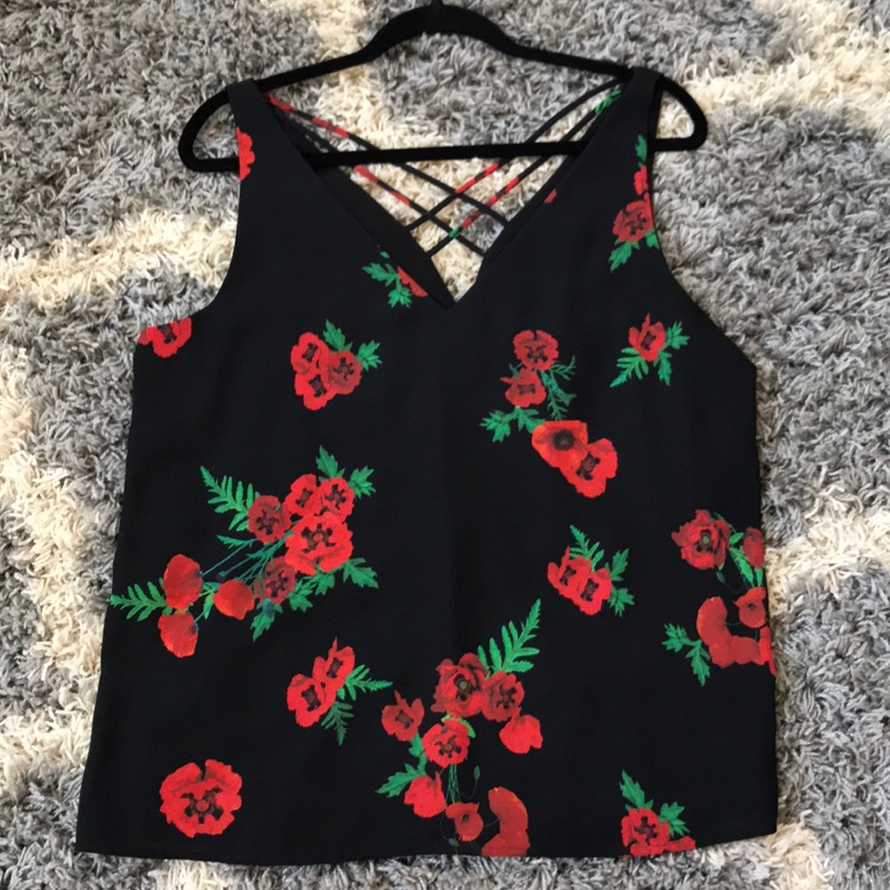 NWOT Express Floral Blouse